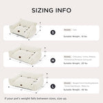 Bedsure ComfyFleece cute cat couch for indoor cats with removable washable cover and supportive pet sofa 24inch cream