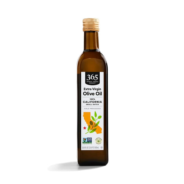 365 by Whole Foods Market, Extra Virgin Mediterranean Olive Oil, 33.8 Fl Oz for cooking, baking, and dressings