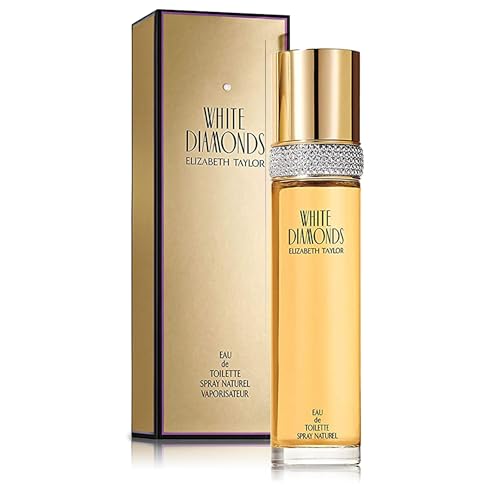 Elizabeth Taylor White Diamonds Women's Perfume, Long-Lasting Floral Fragrance for Her, Eau de Toilette EDT Spray, 3.3 fl oz