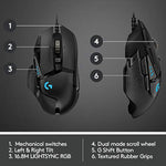 Logitech G502 Hero High Performance Wired Gaming Mouse with Hero 25K Sensor, RGB, Adjustable Weights, 11 Programmable Buttons - Black