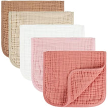muslin 100% cotton burp cloths soft absorbent 10x20 inches baby essentials for girls and boys