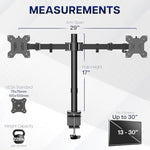 vivo dual monitor desk mount heavy duty fully adjustable steel stand black