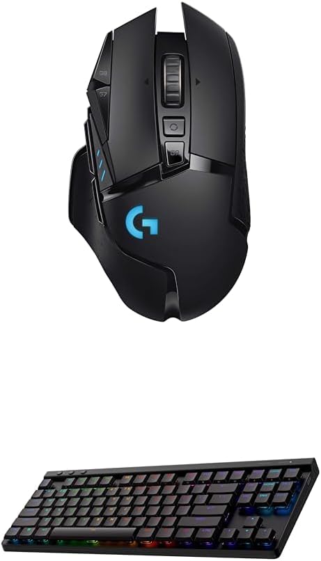 Logitech G502 Hero High Performance Wired Gaming Mouse, Hero 25K Sensor, 25,600 DPI, RGB, Adjustable Weights, 11 Programmable Buttons, On-Board Memory, PC/Mac - Black