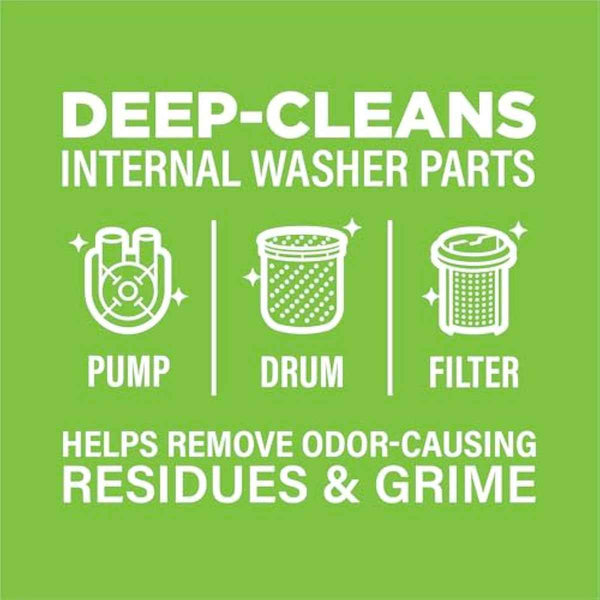Affresh Washing Machine Cleaner, Helps Power Away Odor Causing Bacteria & Grime Deep Inside Pump, Valve & Hoses, 6 Time Release Tablets, 6 Month Supply