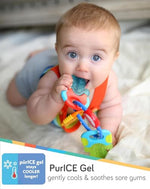 Nuby Silicone Soothing Baby Teether Keys for Infants - Gentle for Sore Gums - Blue