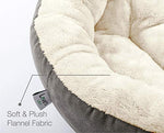Love's cabin Round Donut Cat and Dog Cushion Bed, 20in bed for cats or small dogs, gray, super soft, durable, washable