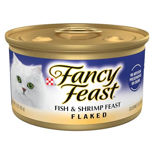purina fancy feast wet cat food flaked fish and shrimp 3 oz cans pack of 24
