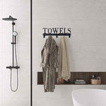 Black Metal Over the Door Hooks Towel Holder for Bathroom Bedroom Beach Towels Wall Mount