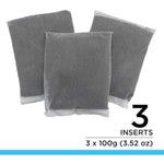 Fluval premium bituminous carbon filter media for aquariums, 3-count 100-gram nylon bags, pack of 1