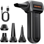WOLFBOX MF60 Compressed Air Duster-110000RPM Super Power Electric Air Duster, 3-Speed Adjustable Rechargeable Cordless Air Blower with Fast Charging for PC Keyboard Cleaning, Car, Home, 5 Nozzle