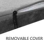 EMPSIGN grey reversible dog crate pad mattress firm support for small to XX-large dogs 35" x 22" x 3"