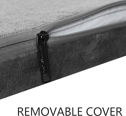 EMPSIGN grey reversible dog crate pad mattress firm support for small to XX-large dogs 35" x 22" x 3"