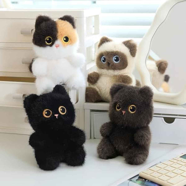 Ditucu Cat Stuffed Animals Cute Soft Plush Dolls Small Plushies Toys Gifts for Kids Grey 6 inch
