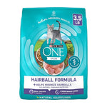 purina one natural cat food hairball control 3.5 lb bag with antioxidants