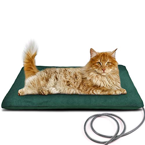 petnf outdoor pet heating pad soft electric blanket auto temperature control heated mat for dogs and cats