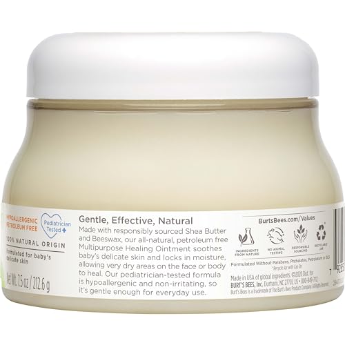 burt's bees 100% natural origin multipurpose healing ointment 7.5 ounce tub for face and body baby care