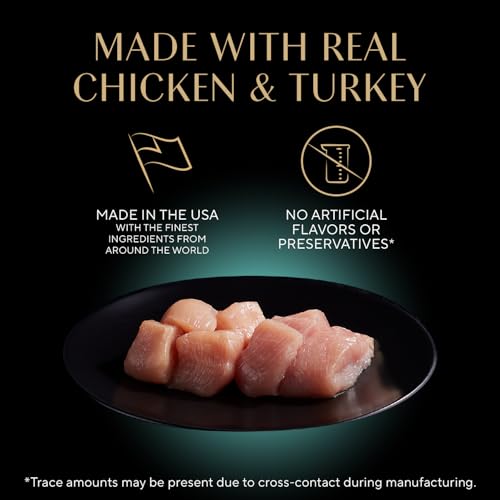 sheba perfect portions wet cat food pate savory chicken entree and roasted turkey entree 12 count 24 servings