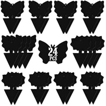 USKICH Sticky Trap Fruit Fly and Gnat Trap Sticky Bug Traps Fungus Traps for Indoor/Outdoor Insect Catcher for White Flies,Mosquitoes,Fungus Gnats,Lying Insects (24 Pcs Black)