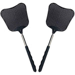 Foxany Telescopic Fly Swatters, Durable Plastic Fly Swatter Heavy Duty Set, Flyswatter with Stainless Steel Handle for Indoor/Outdoor/Classroom (2 Pack)