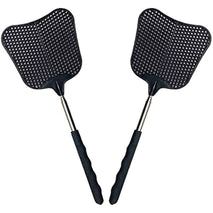 Foxany Telescopic Fly Swatters, Durable Plastic Fly Swatter Heavy Duty Set, Flyswatter with Stainless Steel Handle for Indoor/Outdoor/Classroom (2 Pack)
