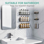 Veken Shower Caddy 6-Pack: Rustproof Design, No Drilling Adhesive Shelves, Bathroom & Kitchen Storage Solution