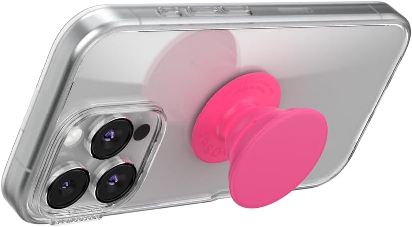 PopSockets Phone Grip with Expanding Kickstand, Adhesive Grip - Neon Pink