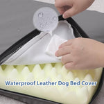 Vonabem Large Waterproof Dog Bed with Removable Cover and Orthopedic Foam, 42 inch Grey, XL Crate Pad