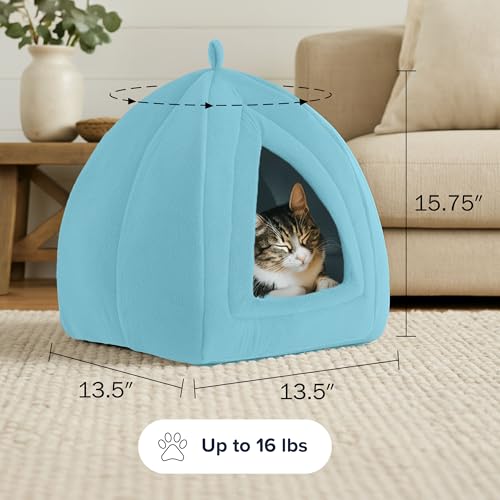 petmaker indoor cat bed with removable foam cushion for small pets