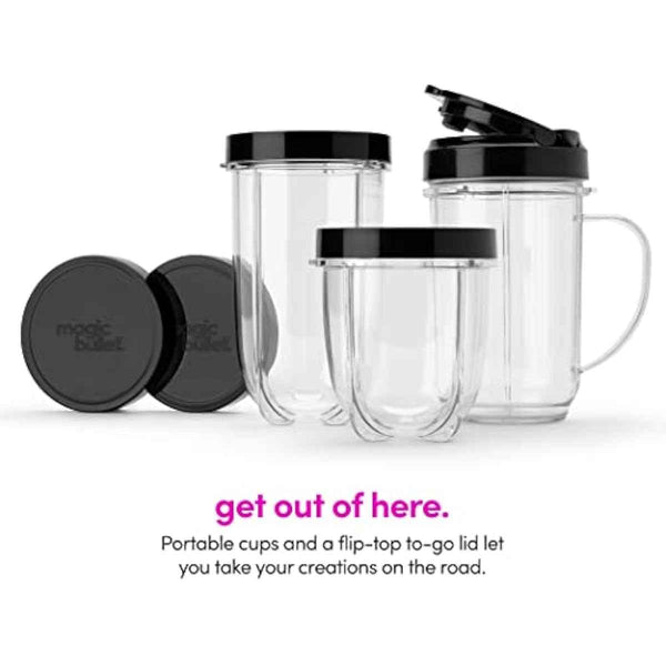 Magic Bullet Blender 11-Piece Set, Silver, Hi-Speed, Compact Kitchen Food Processor