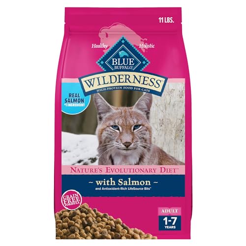 Blue Buffalo Wilderness Natural High Protein Grain Free Dry Cat Food for Adult Cats Salmon 11-lb Bag