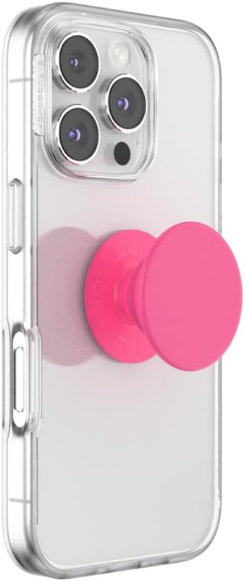 PopSockets Phone Grip with Expanding Kickstand, Adhesive Grip - Neon Pink