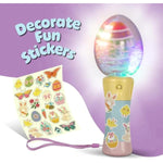 ArtCreativity Easter Egg Magic Ball Wand -7.5" - Custom Egg-Shaped Top Light Up Magic Ball Toy Wands for Kids with Batteries - Flashing LED Wands for Boys & Girls, Fun Gift or Birthday Party Favor
