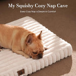 large dog orthopedic pet bed with waterproof lining and anti slip bottom