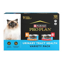 Purina Pro Plan Urinary Tract Wet Cat Food Variety Pack - 5.5 oz cans, 12-pack, beef and chicken entrees for urinary health