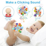 Baby Montessori Sensory Toys for 0-6 6-12 Months, Baby Teether Teething Toys for Babies 0 3 6 9 12 18 Months, Newborn Infant Learning Developmental Toys Gifts for 1 2 Year Old Boys Girls