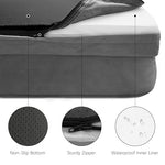 Orthopedic dog bed with sides for medium dogs, supportive foam couch bed with grey removable cover