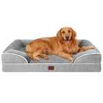 EheyCiga extra large dog bed 44x32 inch waterproof memory foam non-slip grey