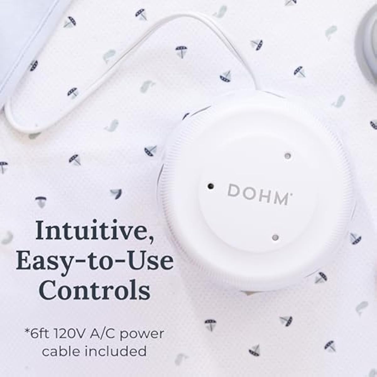 Yogasleep Dohm Uno White Noise Sound Machine, Real Fan Inside for Non-Looping White Noise, Sleep Aid, Office Privacy & Meditation for Adults & Baby, Registry Gift (White)