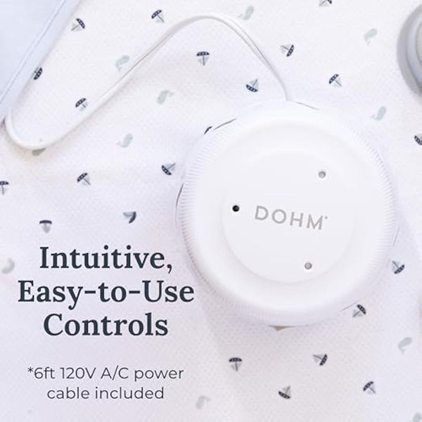 yogasleep dohm uno white noise machine, real fan inside for non-looping white noise, sleep aid for adults and baby