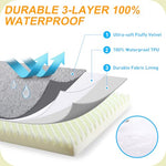 ksiiia orthopedic dog bed for large dogs deluxe plush washable pet mat with egg crate foam 35 x 22 inch gray
