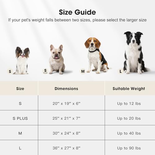 mixjoy beige small dog cat bed washable removable cover soft calming indoor sofa bed 20x19x6