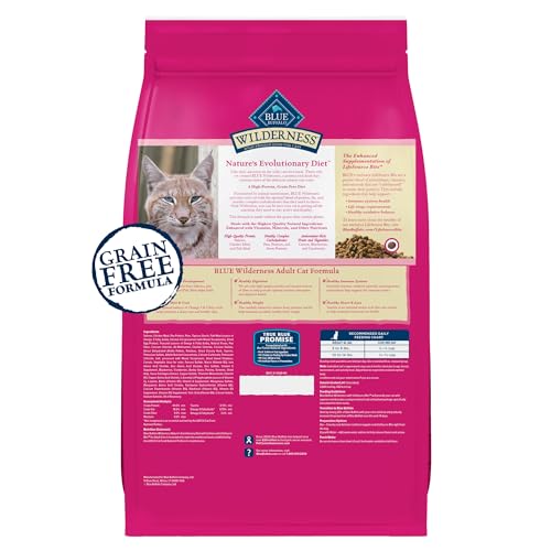 Blue Buffalo Wilderness Natural High Protein Grain Free Dry Cat Food for Adult Cats Salmon 11-lb Bag