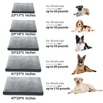 gray waterproof deluxe plush dog bed with removable washable cover anti-slip bottom for large medium small dogs 35x22 inch
