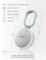momcozy portable sound machine with night light, white noise sound machine for baby 20 soothing sounds