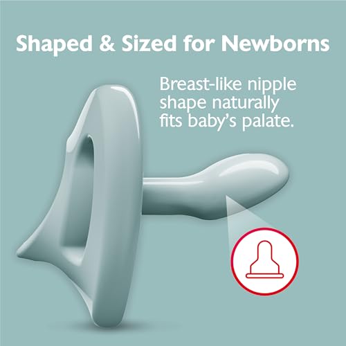 NUK Timeless Comfy Pacifiers for 0-6M Babies | 100% Silicone, BPA-Free, 5-Pack