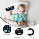 Hooku 2 Pack silicone teething toys for babies 0-6 months, teethers for babies 6-12 months with remote teether, sensory toys