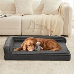windracing orthopedic dog bed large gray xl 40x28 inch non-slip washable