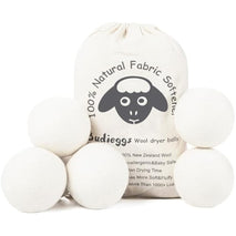 wool dryer balls organic xl 6-pack 100% new zealand wool chemical free softener for 1000+ loads baby safe