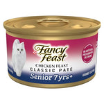 purina fancy feast wet senior cat food 7 years plus chicken feast pate, 3 oz cans, pack of 24