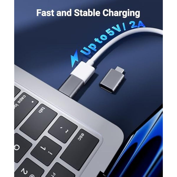 syntech usb c to usb adapter pack of 2 space grey thunderbolt 4 compatible with macbook pro air surface ipad